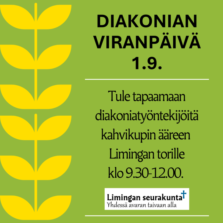Diakoniatyöntekijät tavattavissa D-dayn merkeissä D-päivä